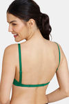 Zivame Beautiful Basics Double Layered Non Wired 3/4Th Coverage Backless Bra - Abundant Green — thumbnail 4